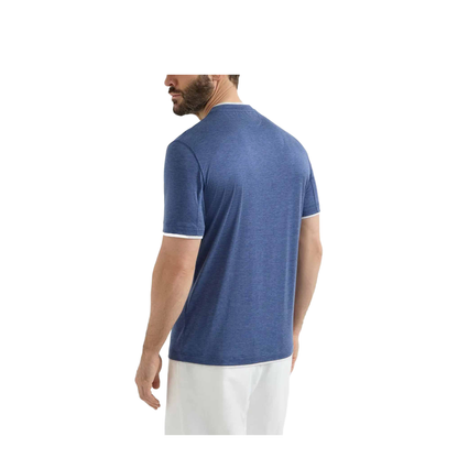 Crew Neck Short Sleeve T-Shirt Blue