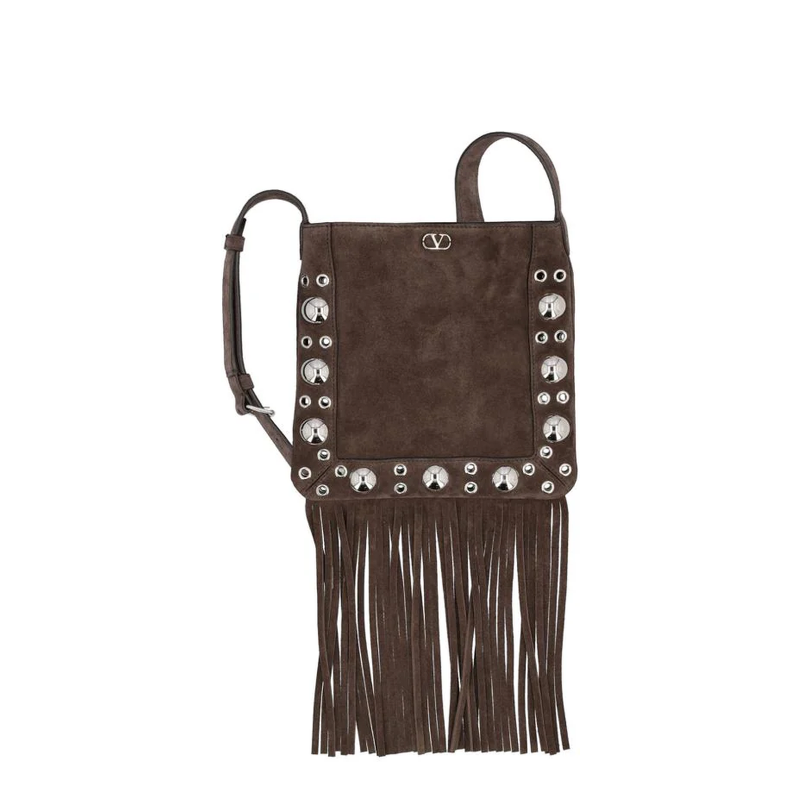 Nellcote VLogo Signature Fringed Shoulder Bag