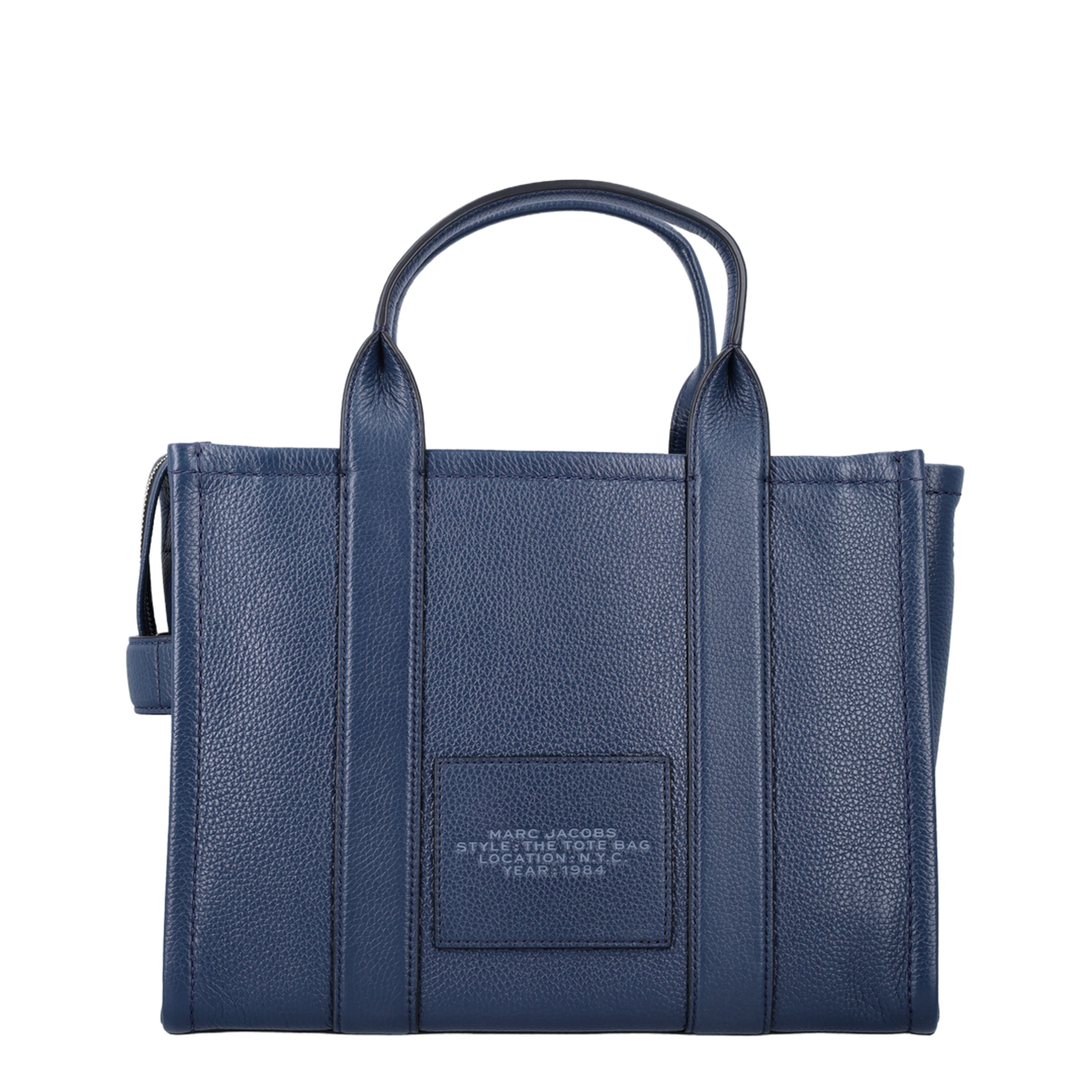 The Leather Medium Calfskin Tote Bag - Blue Sea