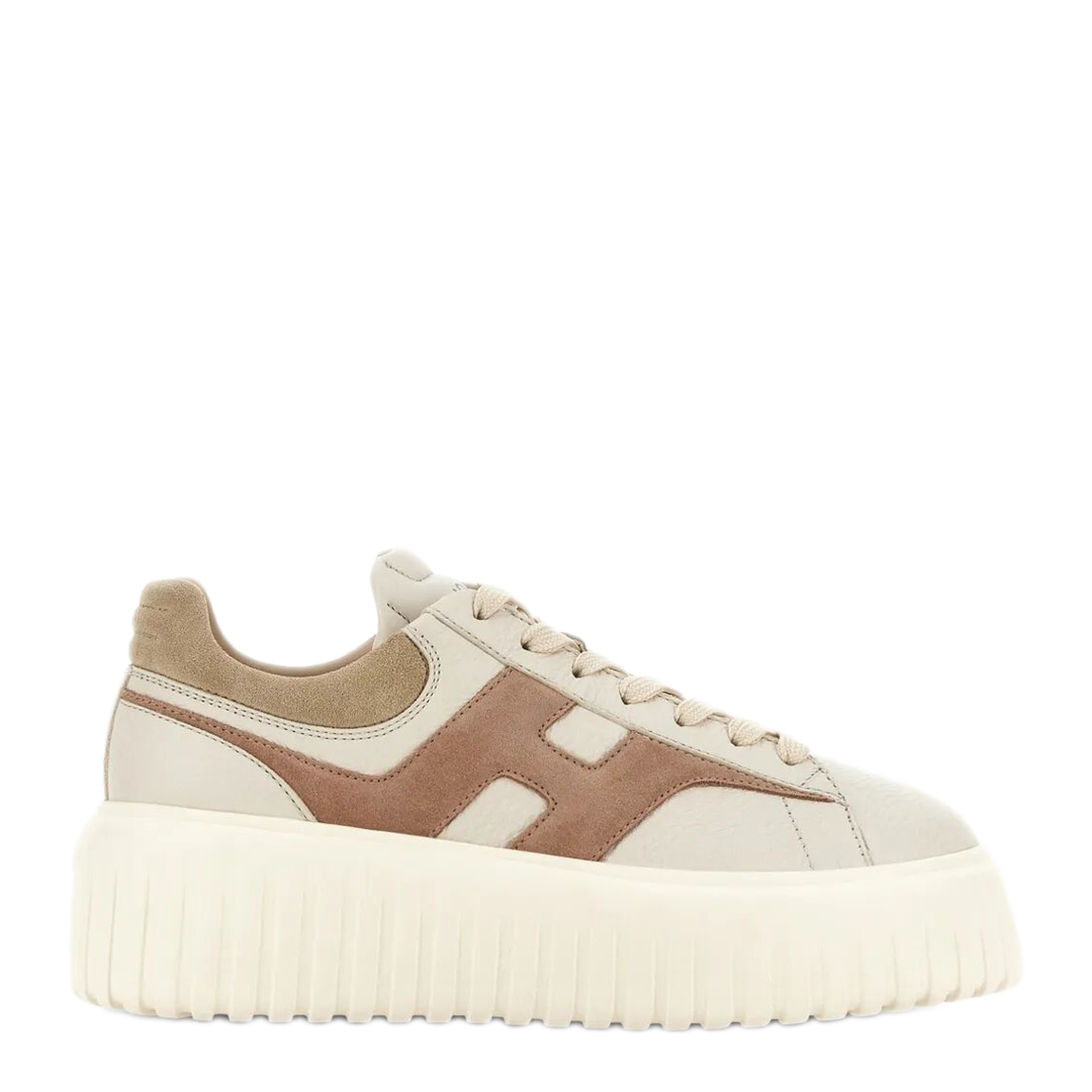 MAYFEYR - Hogan - H-Stripes Leather And Suede Sneakers - HXW6450FE91UXI