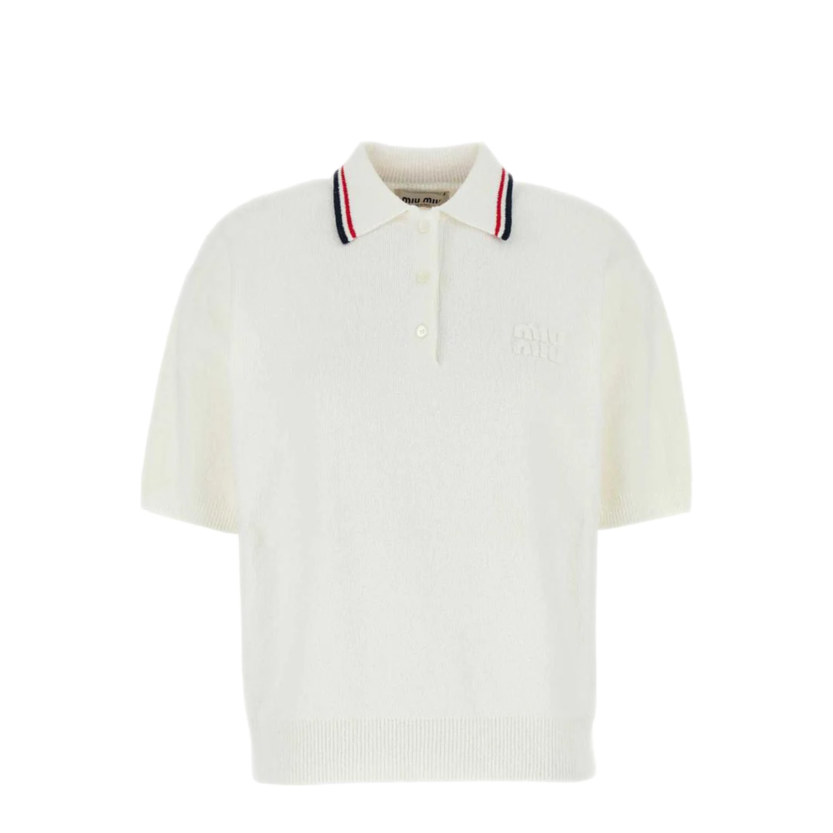 MAYFEYR - Miu Miu - Cotton Knitted Polo - MMLB31SOOO17NRF0009