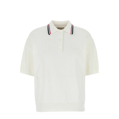 MAYFEYR - Miu Miu - Cotton Knitted Polo - MMLB31SOOO17NRF0009