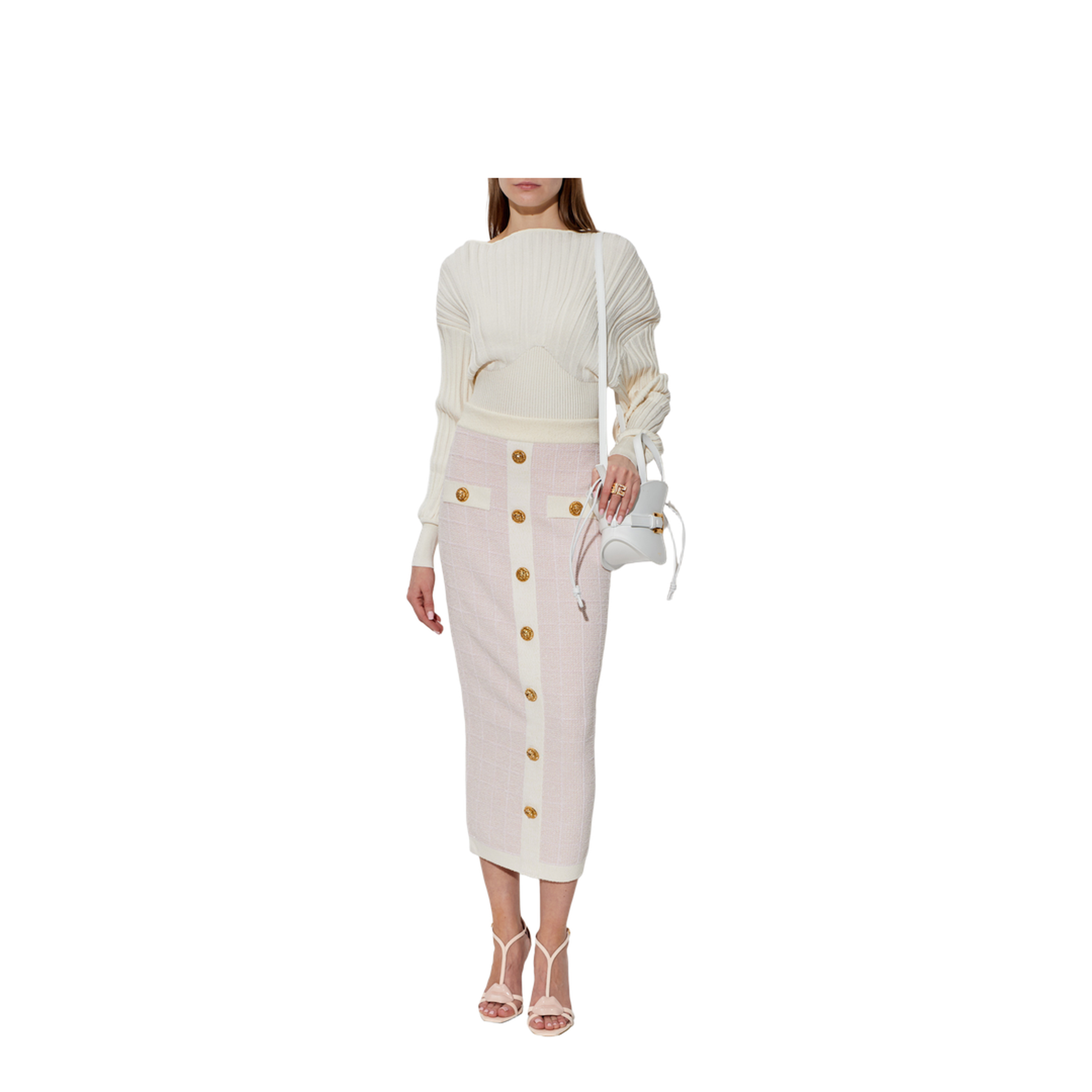 Women's Tube-Knit Jumper White