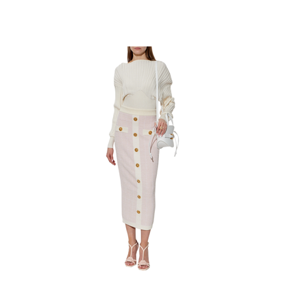 Women's Tube-Knit Jumper White