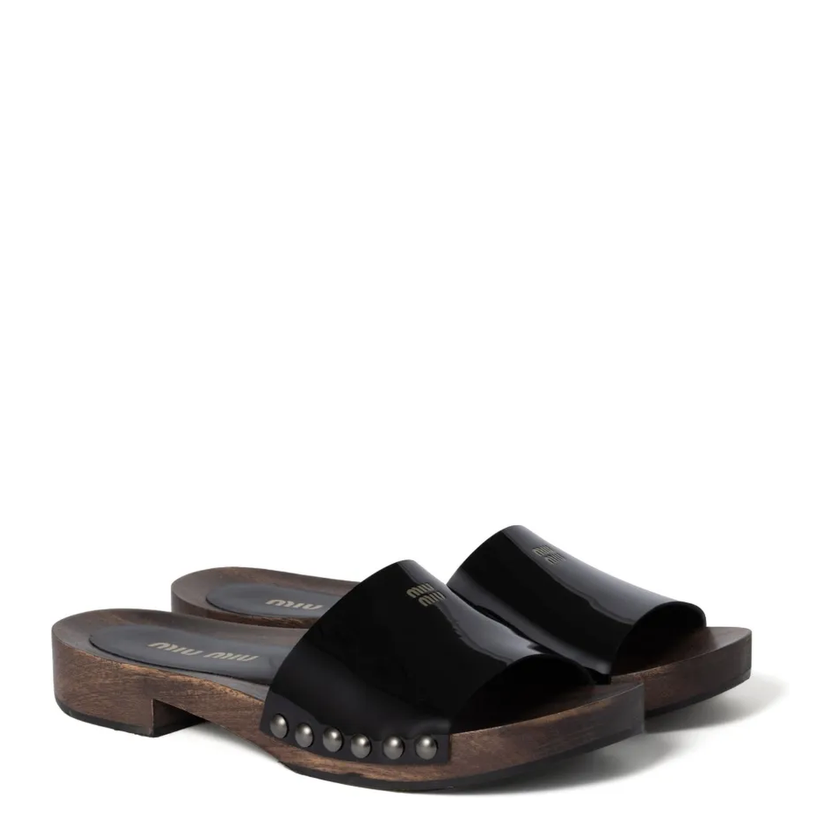 MAYFEYR - Miu Miu - Patent Leather Clogs - 5Z425EFA030069F0002