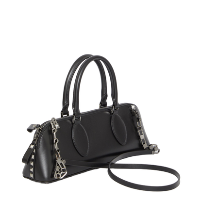 Rockstud East-West Zip-Up Tote Bag