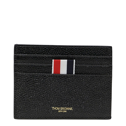 Pebble Grain Leather Single Card Holder