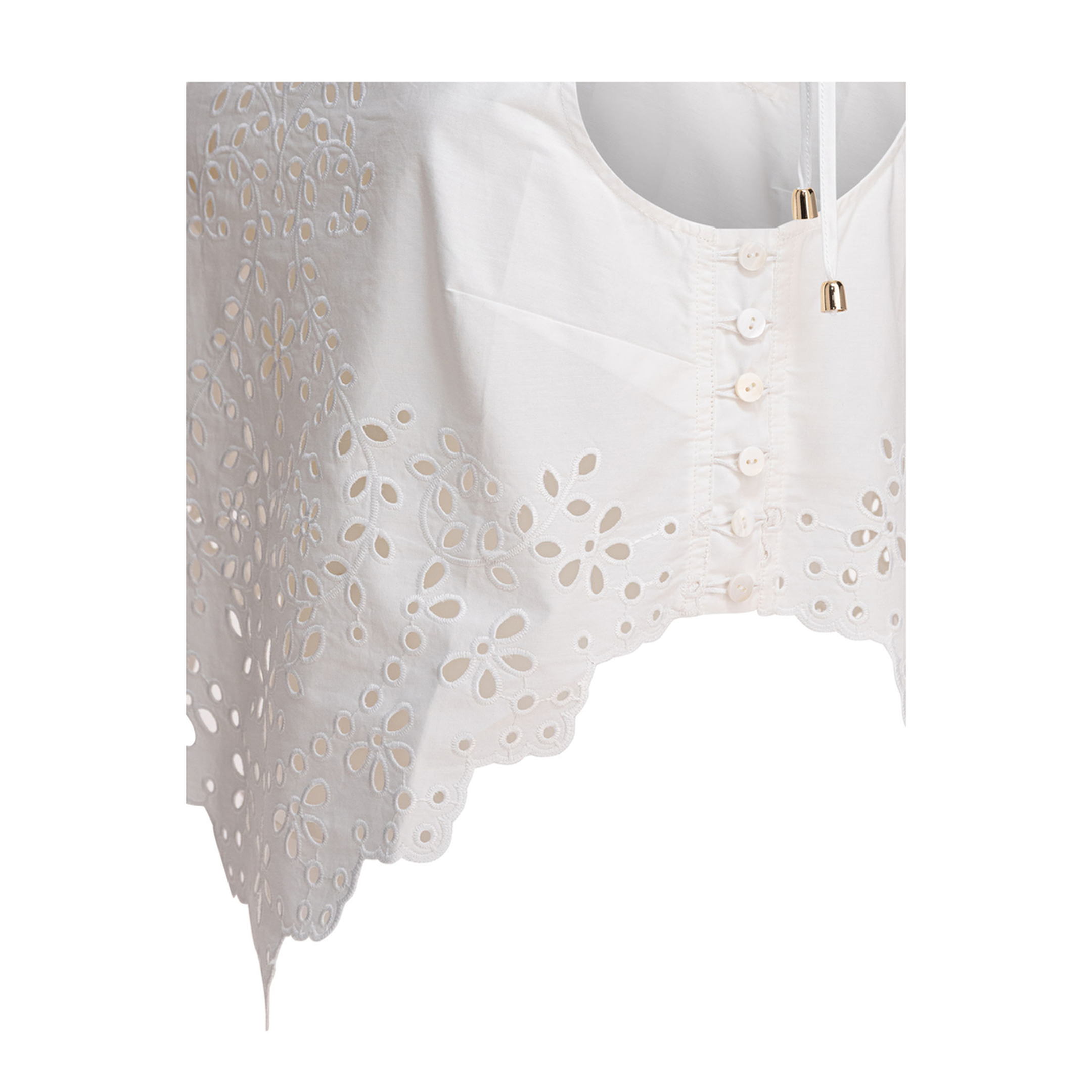 MAYFEYR - Self Portrait - Cotton Embroidered Top - SS25138TWWHITE