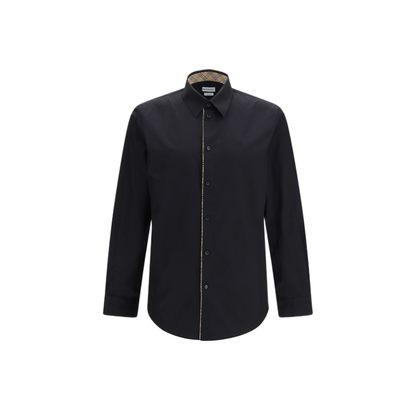 MAYFEYR - Burberry - Cotton Shirt With Check Trims - 8127275