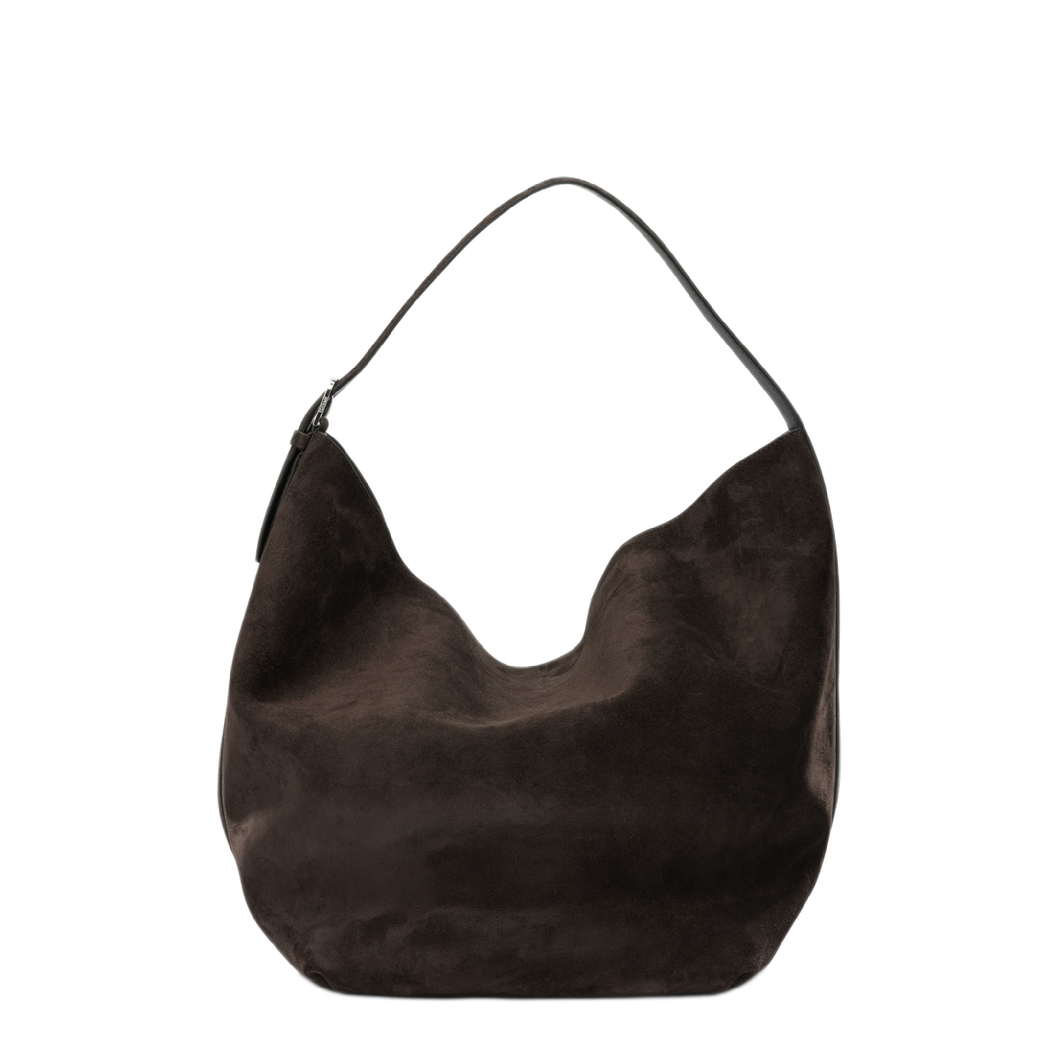 MAYFEYR - Toteme - Medium Shoulder Bag In Suede - 234WAL853LE0004102BROWN