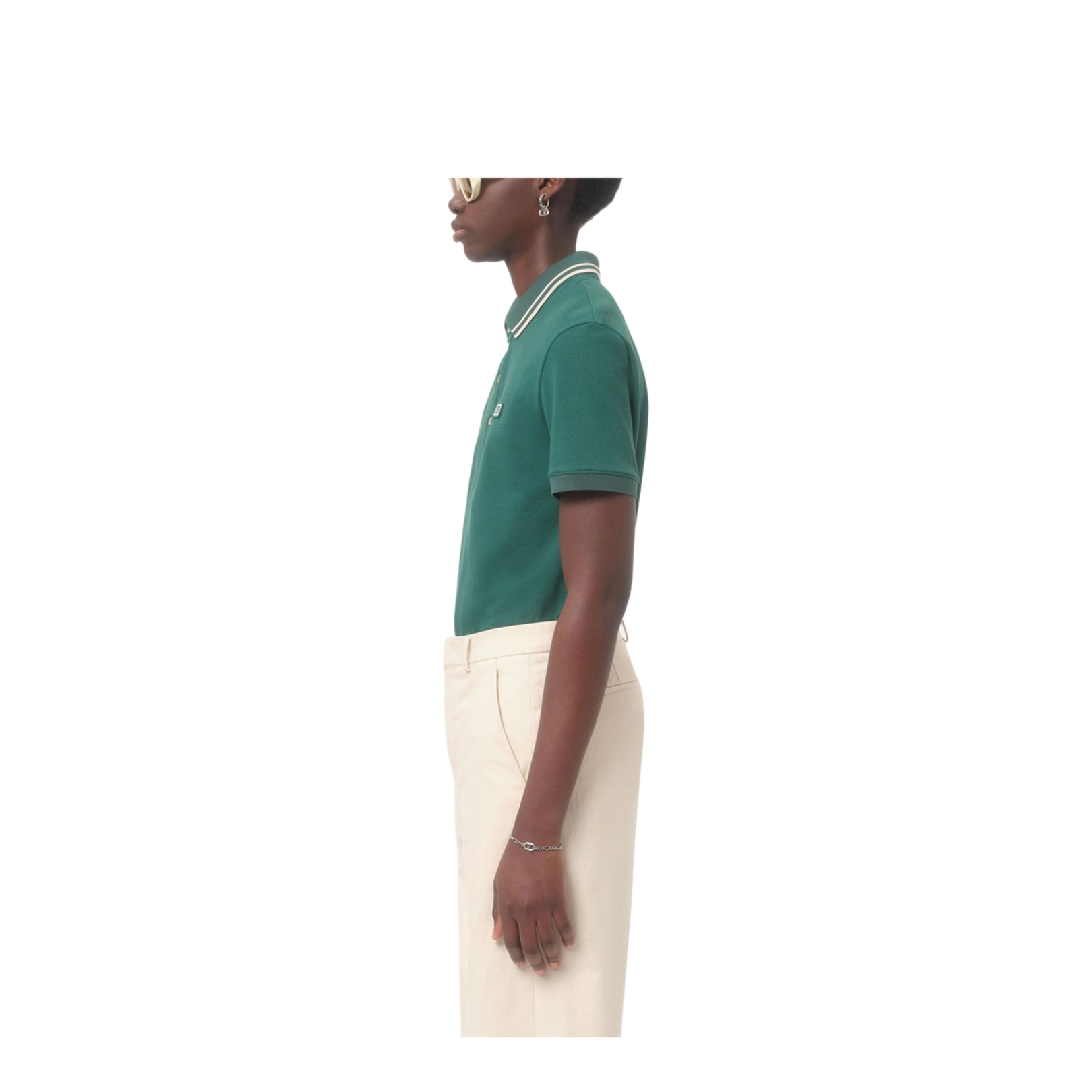 Cotton Piqué Polo Shirt With Logo Patch