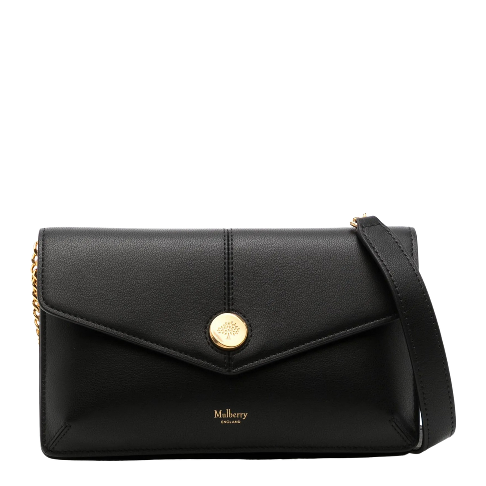 Press-Stud Fastening Chain Strap Bag