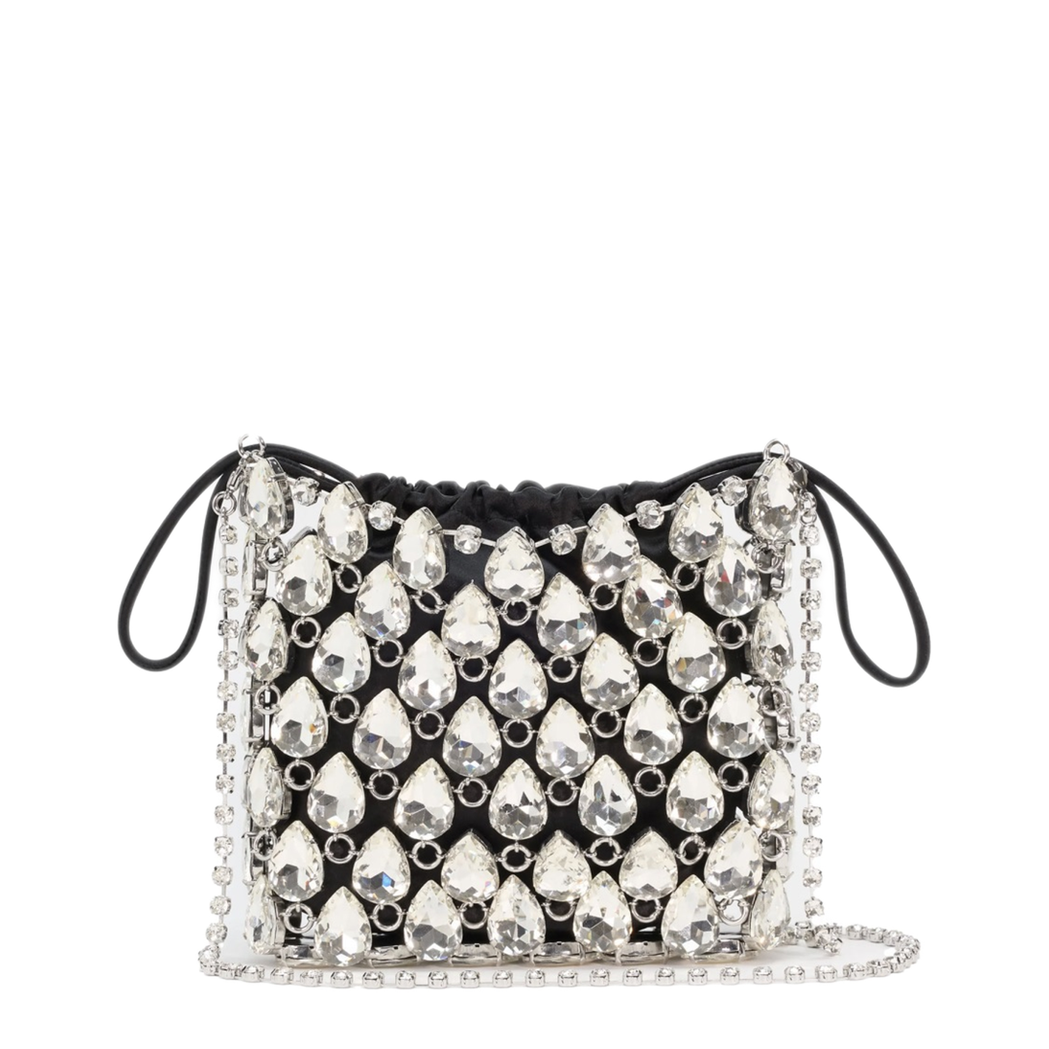 MAYFEYR - Self Portrait - Mini Metal Mesh Bag With Crystals - SS26310SLSILVER