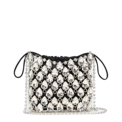 MAYFEYR - Self Portrait - Mini Metal Mesh Bag With Crystals - SS26310SLSILVER