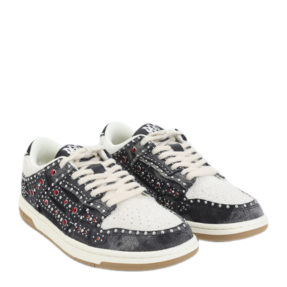 MAYFEYR - Amiri - Studded Skeleton Top Low Sneakers - AMSNSN1002BLACK