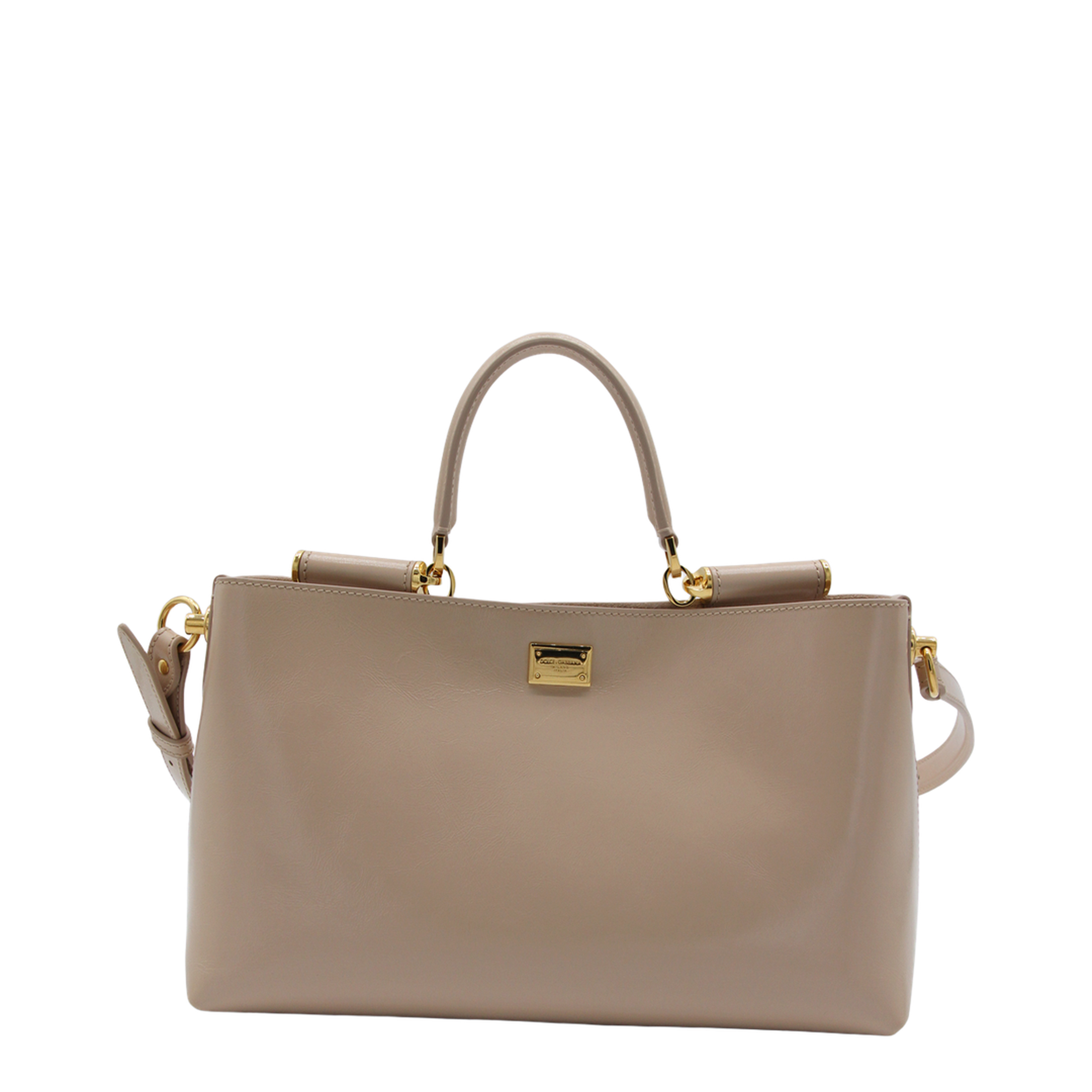 Handbag in Flesh-Coloured Leather