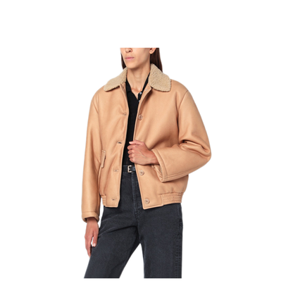 MAYFEYR - Salvatore Santoro - Nude Leather Bomber Jacket - 49075LENU