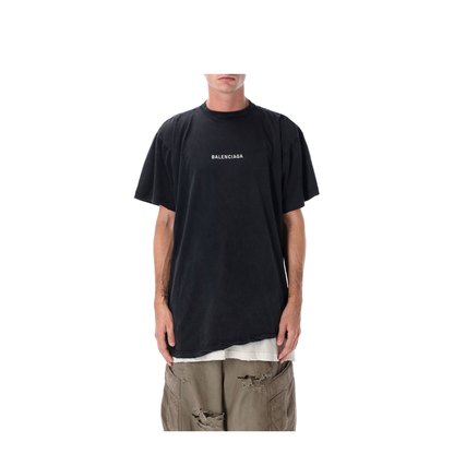 Back Double T-Shirt in faded black