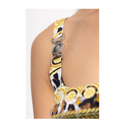 Midi Dress with Baroque Print