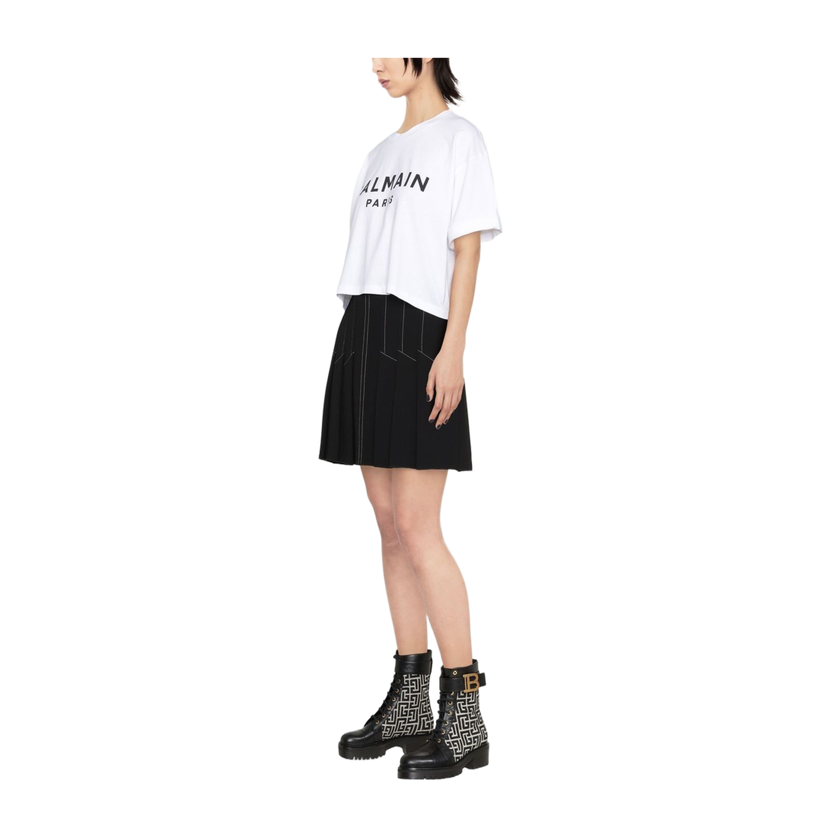 Cropped Logo-Print T-Shirt