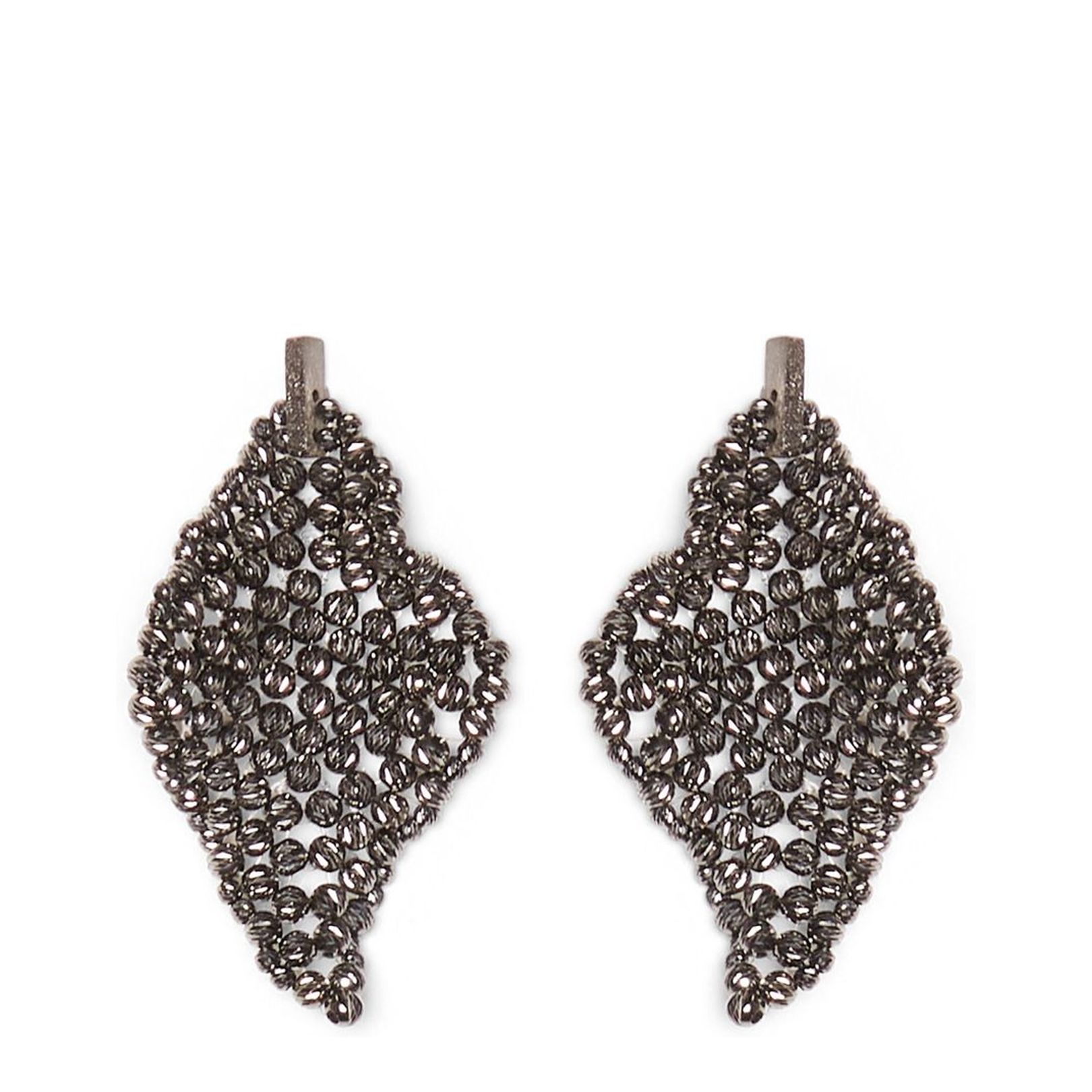 Sculptured Silver Earrings