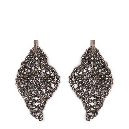 Sculptured Silver Earrings
