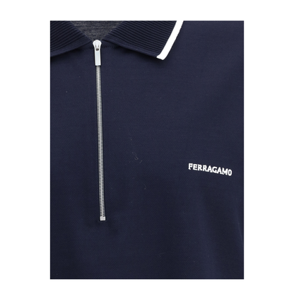 MAYFEYR - Ferragamo - Cotton Zip Polo - 784281