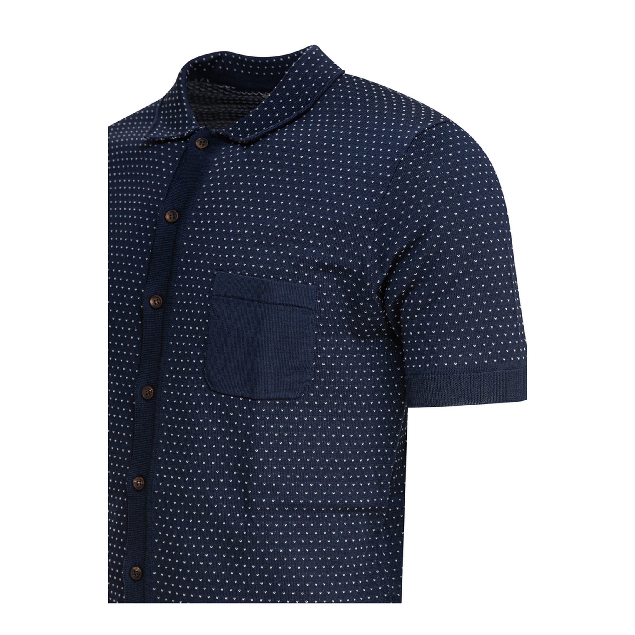 MAYFEYR - Rakkì - Textured Knit Polo Shirt - JUNEAUBLEUPANNA