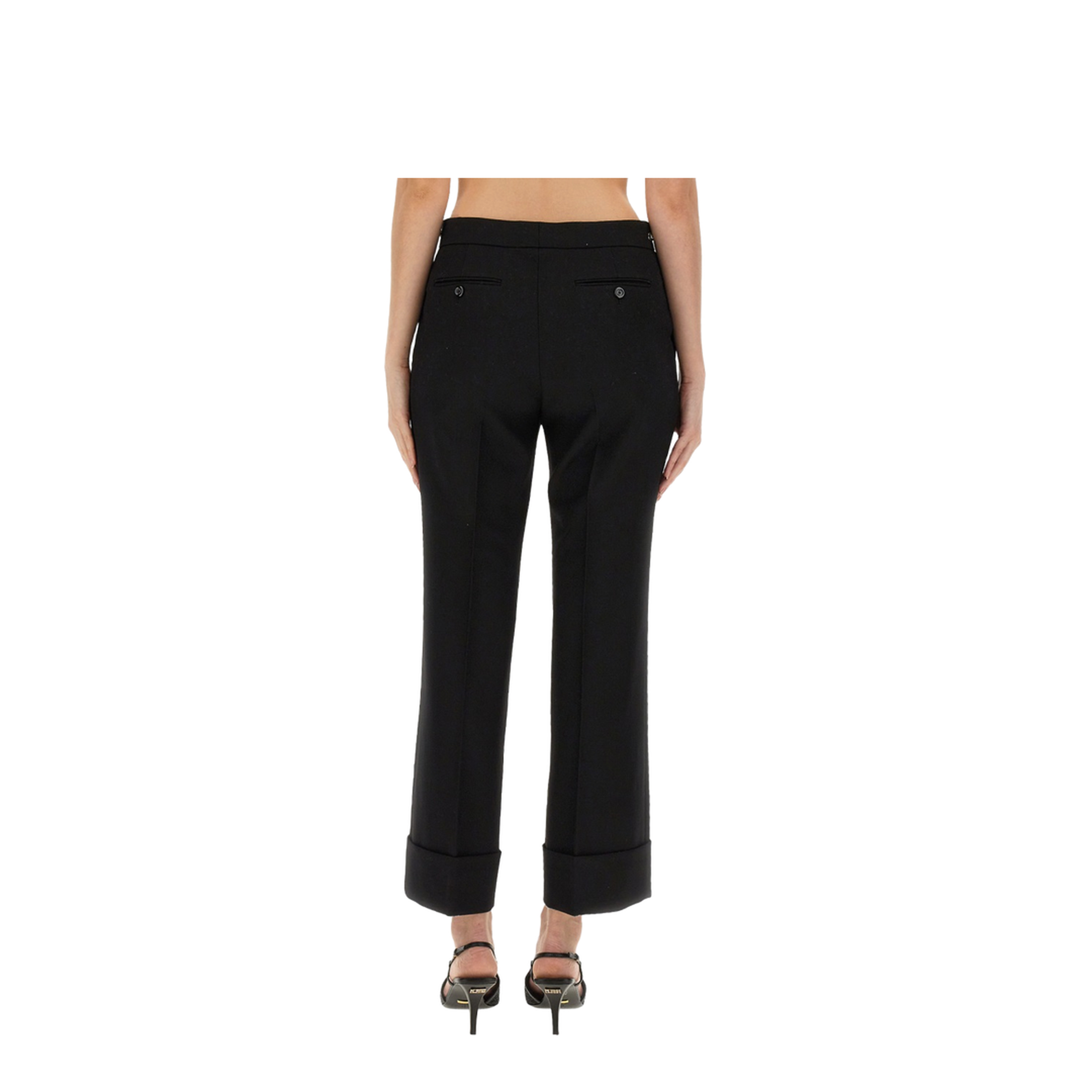Wool Pleat-Front Trousers