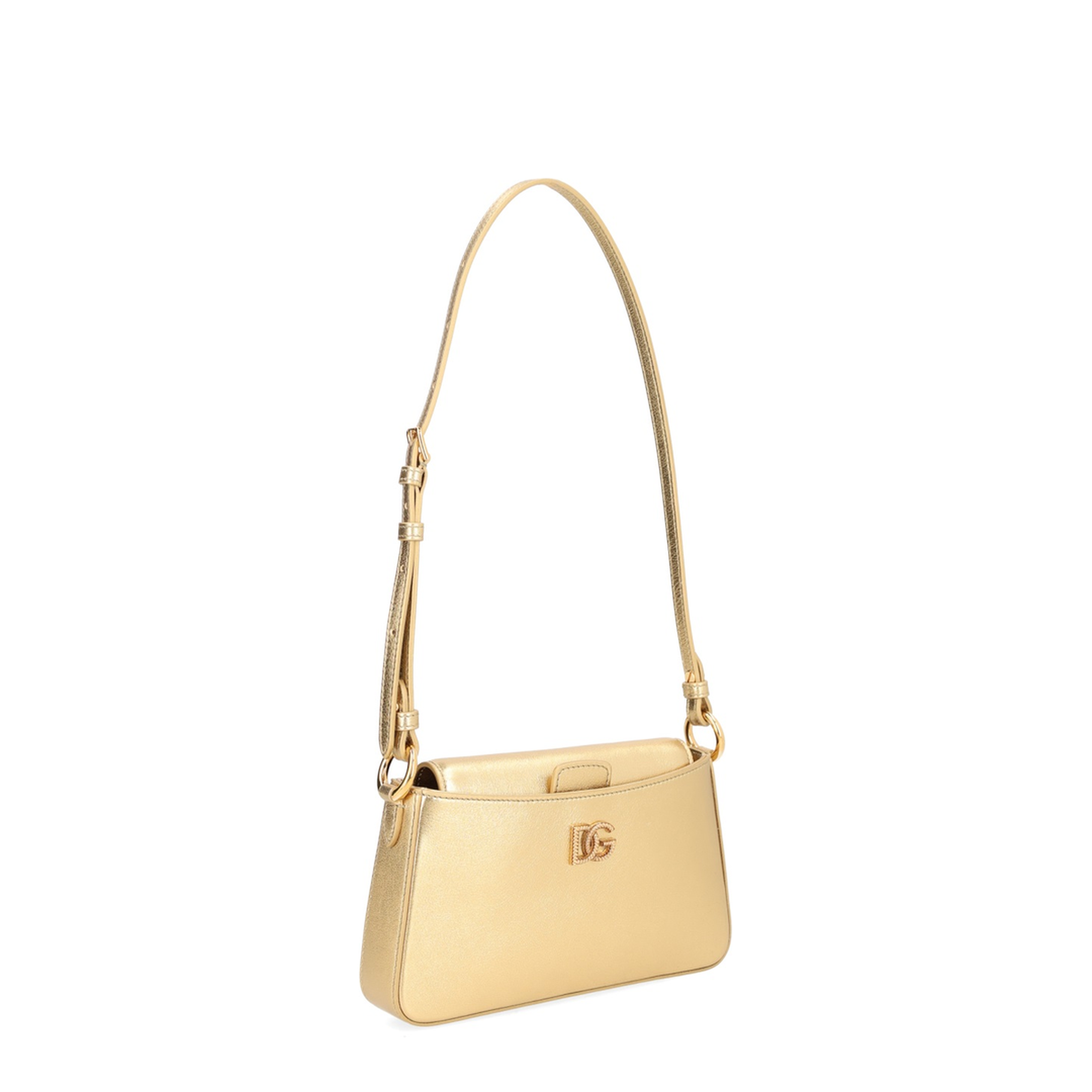 Laminated Calfskin Phone Bag - Gold