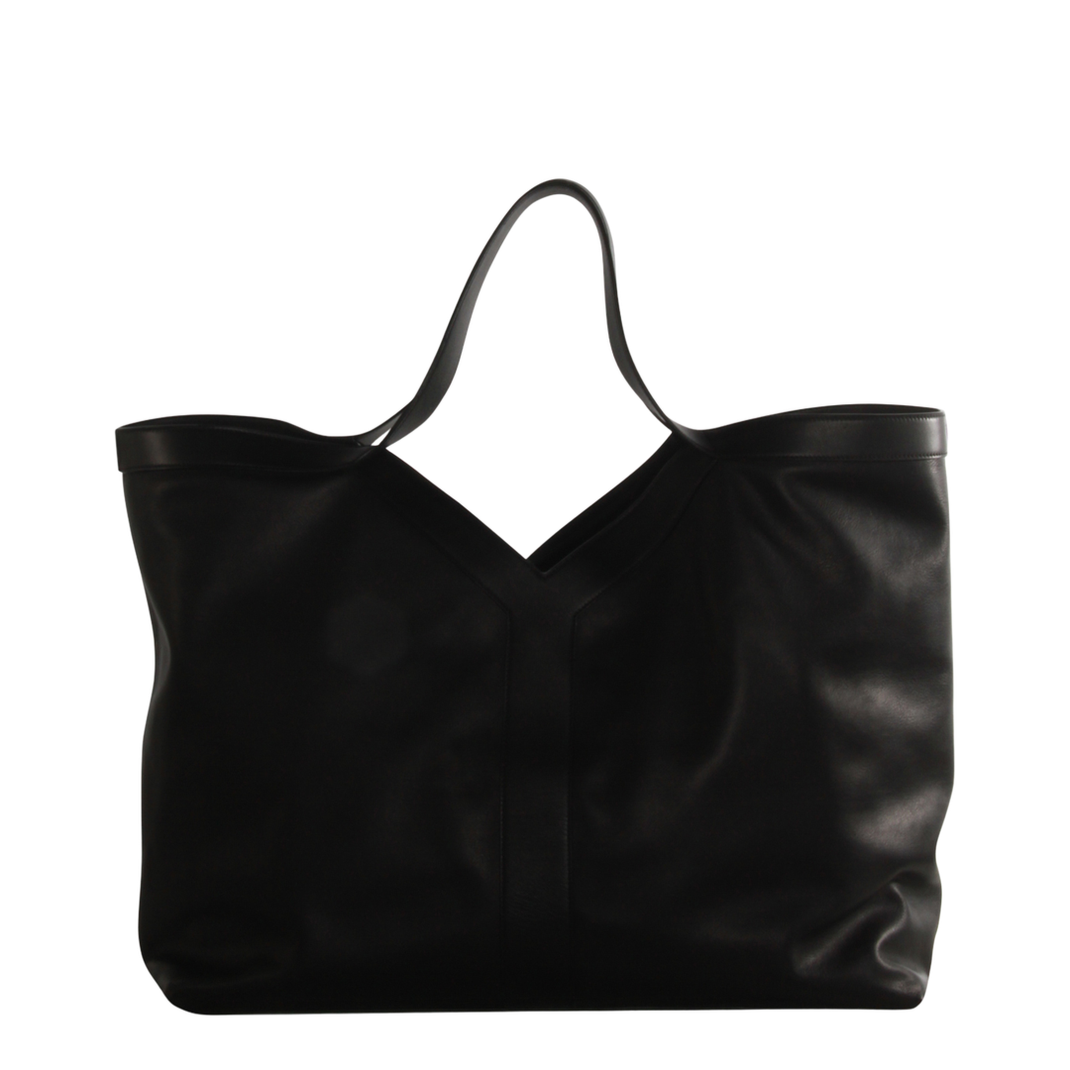 Y Maxi Tote in Grained Leather