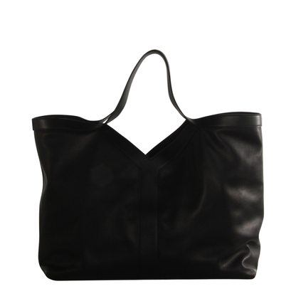 Y Maxi Tote in Grained Leather