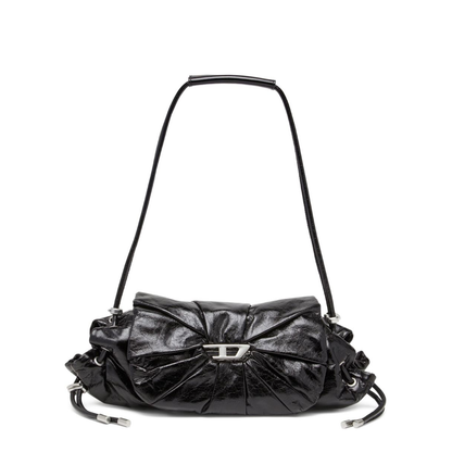 Scrunch-D-Small Shoulder Bag In Shiny Scrunched Leather