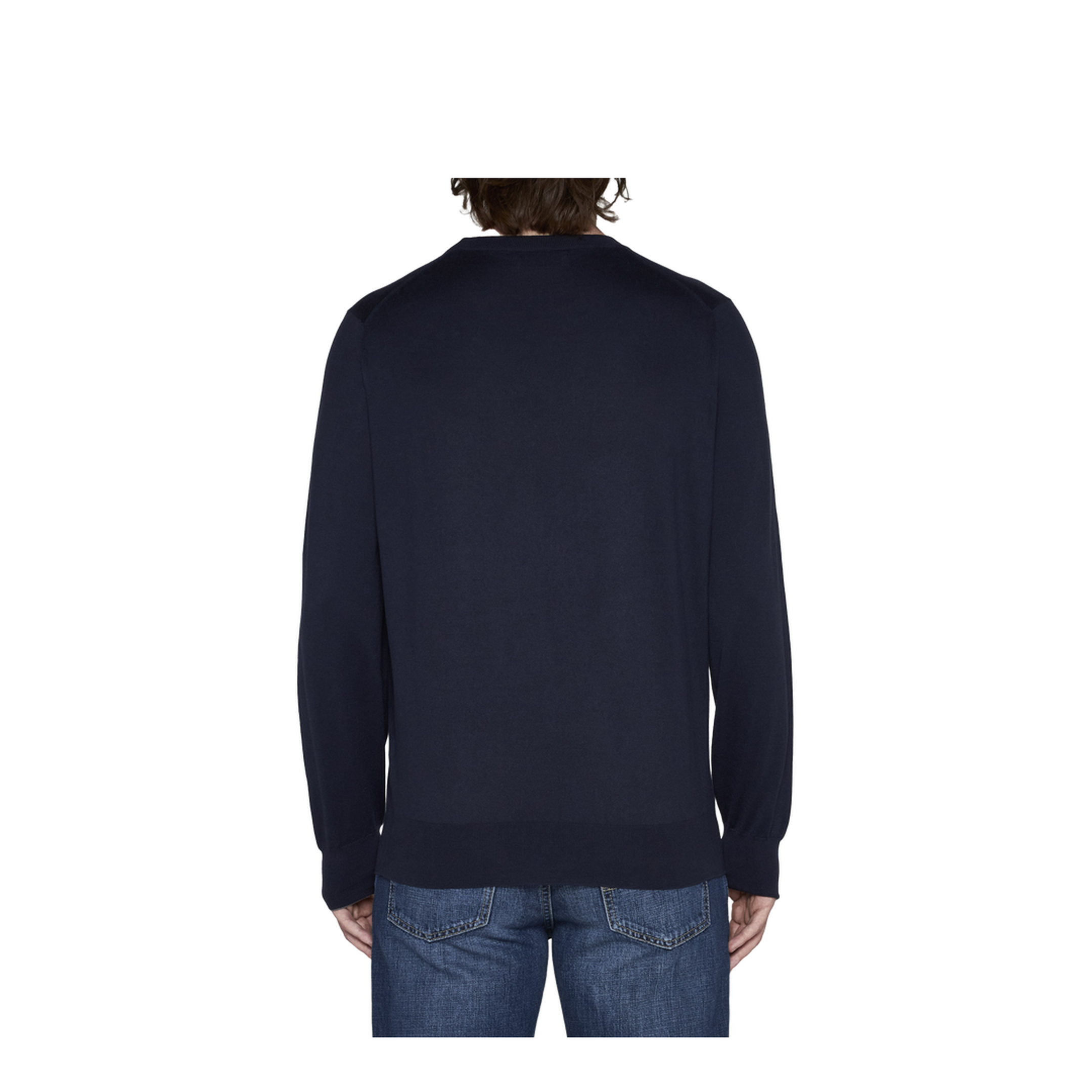 Navy Blue Cotton Sweater