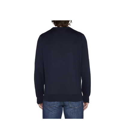 Navy Blue Cotton Sweater