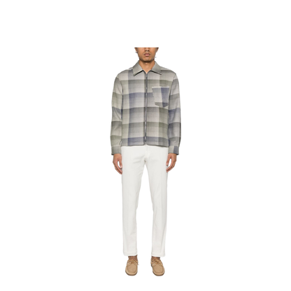 Checked Cotton Shirt Jacket