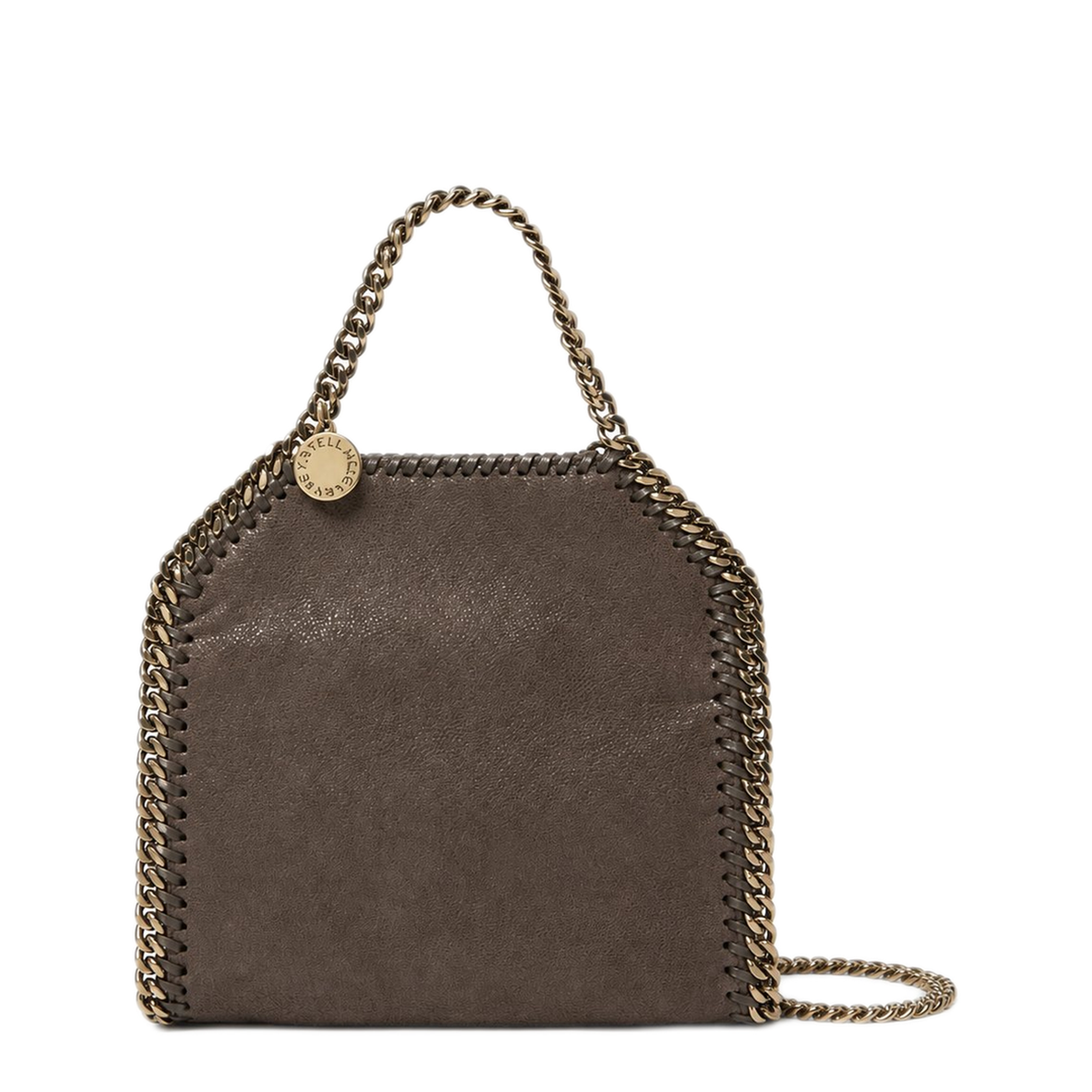 Falabella Tiny Matte Shaggy Deer Vegan Leather Tote Bag - Brown