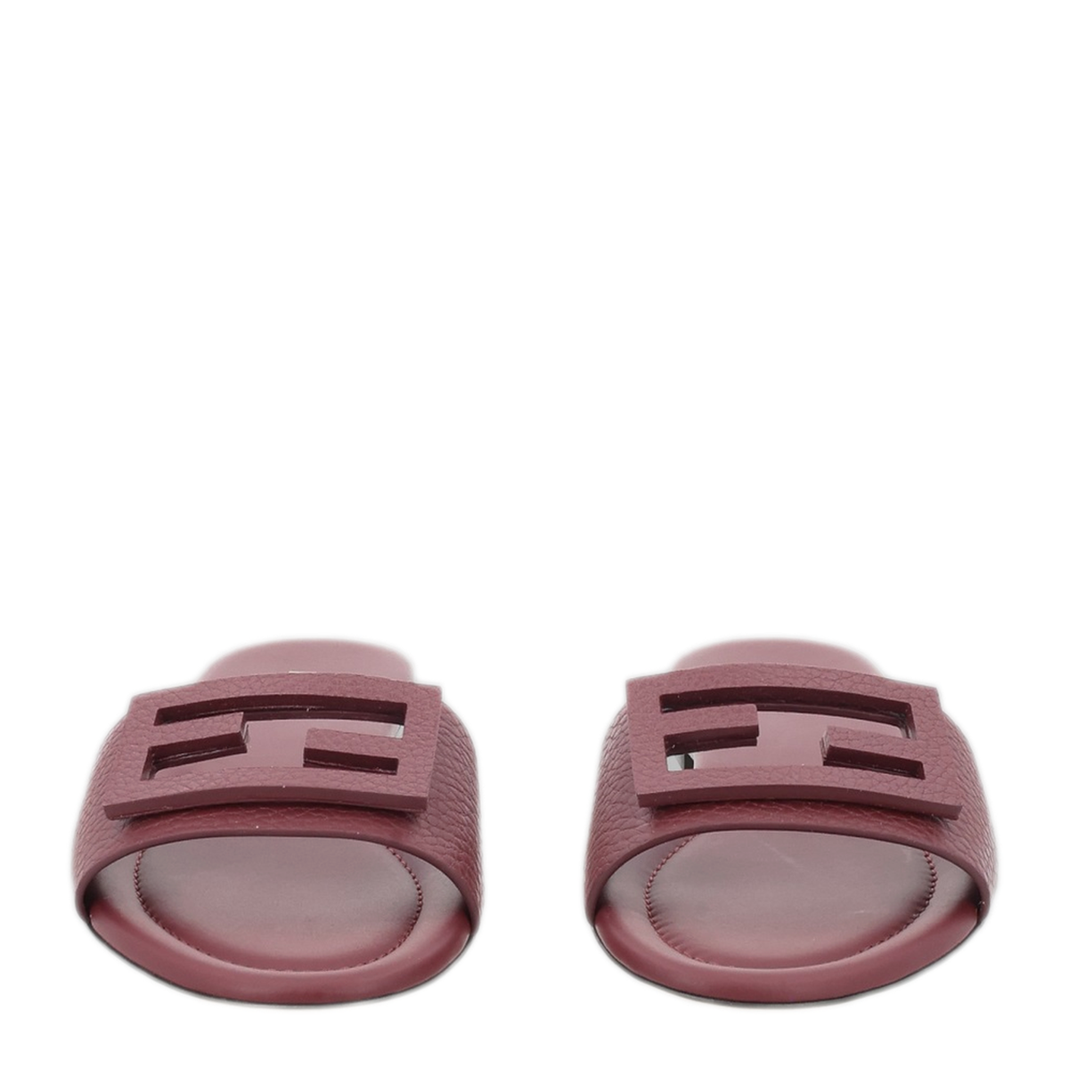 Aubergine Leather Baguette Slippers