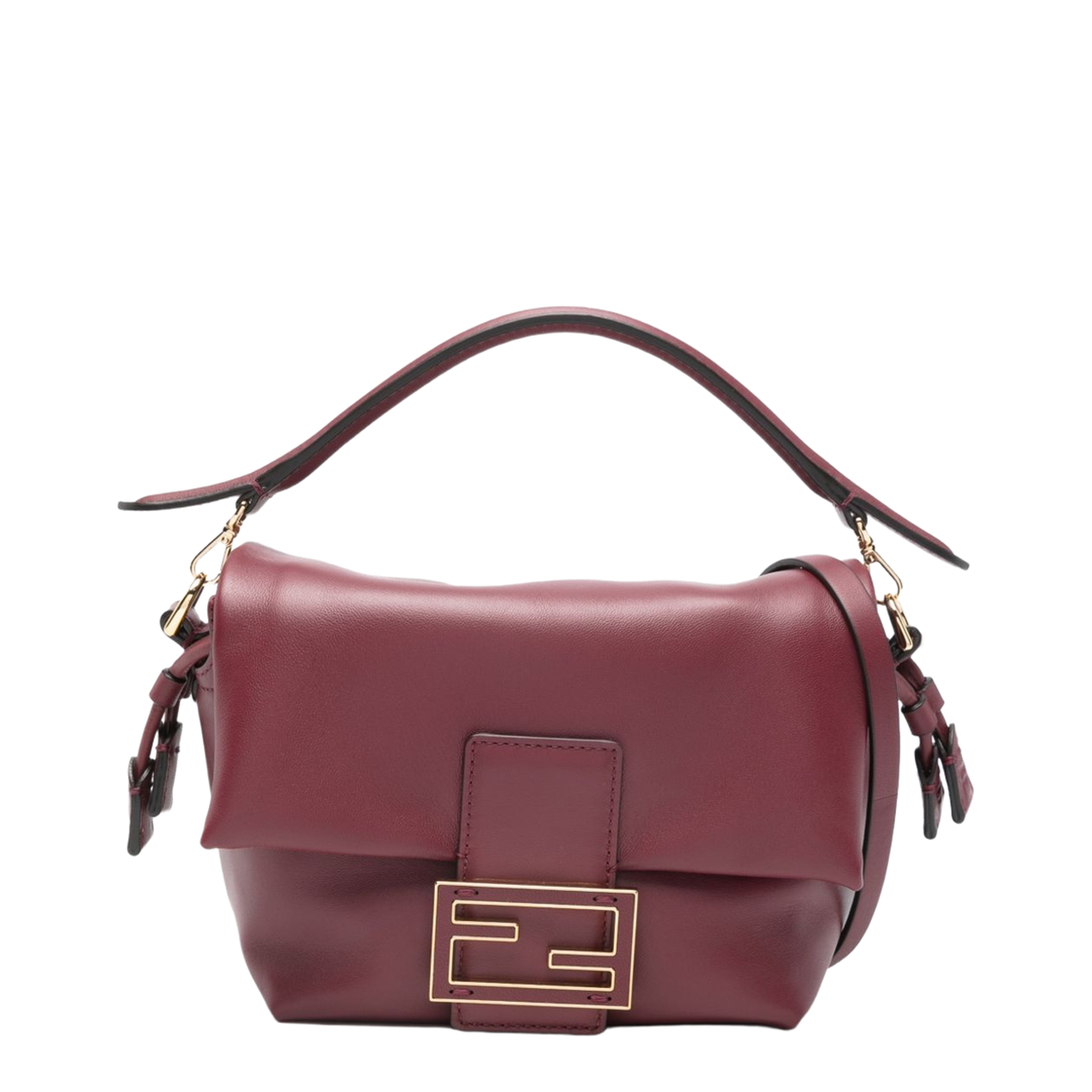 Mamma Baguette Small Nappa Leather Mini Bag - Burgundy
