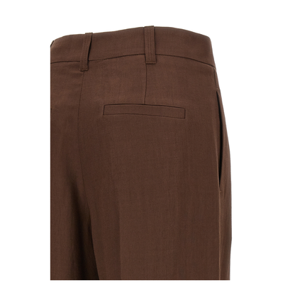 Pleated Trousers - Brown
