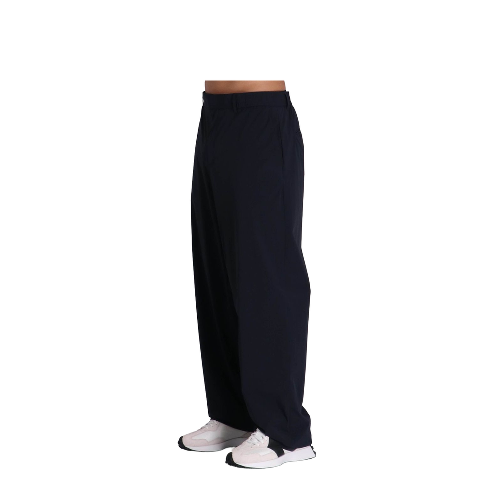 Seersucker Nylon Trousers with Elasticated Back