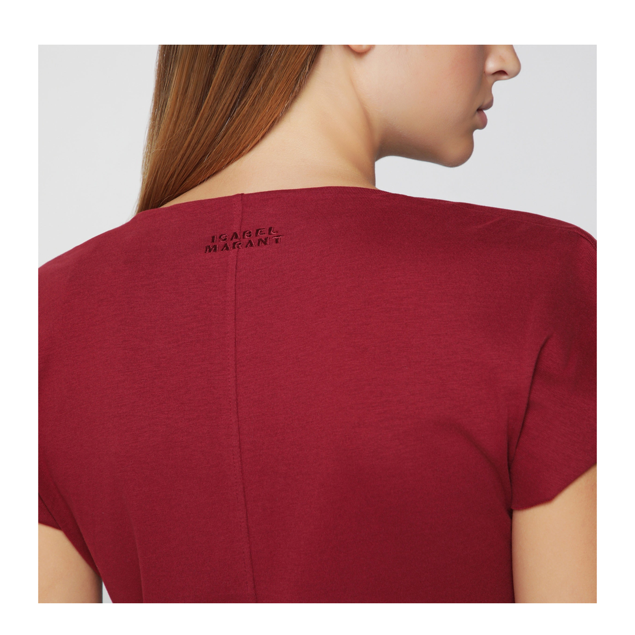 MAYFEYR - Isabel Marant - Nadra Wrap Dress In Dark Burgundy Jersey - RO1174FBA1N41I80DB
