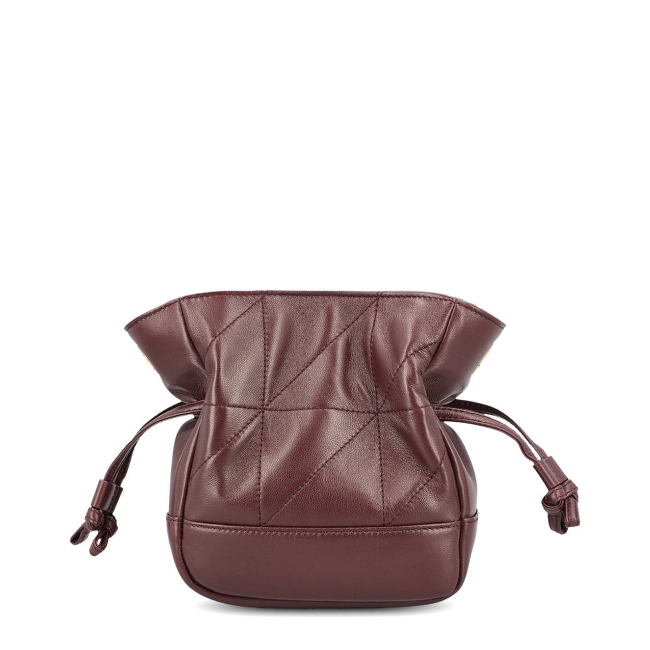 Jamie Mini Lambskin Shoulder Pouch - Rouge Cabernet