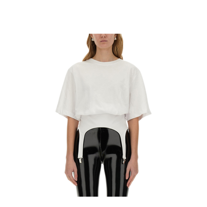 MAYFEYR - FIORUCCI - T Shirt With Suspenders - W01FMTSH263CJ01WH01WHITE