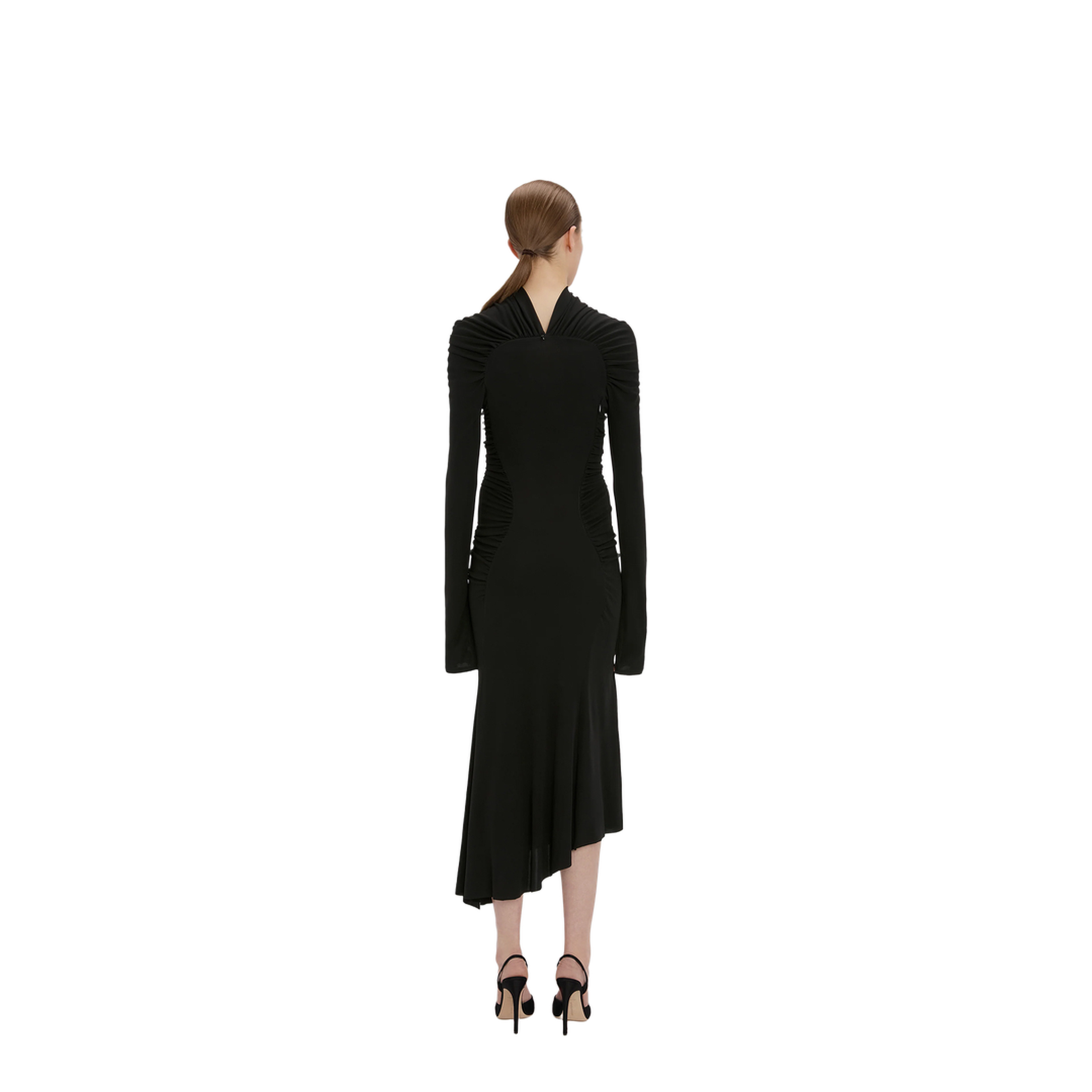 MAYFEYR - Victoria Beckham - High Neck Gathered Midi Dress - 1326WDR007472A