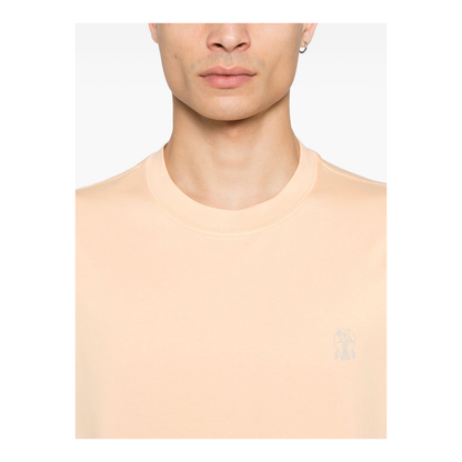 Peach Orange Cotton T-shirt