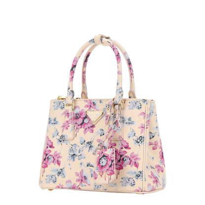 Printed leather mini Galleria handbag