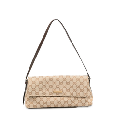 Madison Medium Canvas Shoulder Bag - Sand/Brown