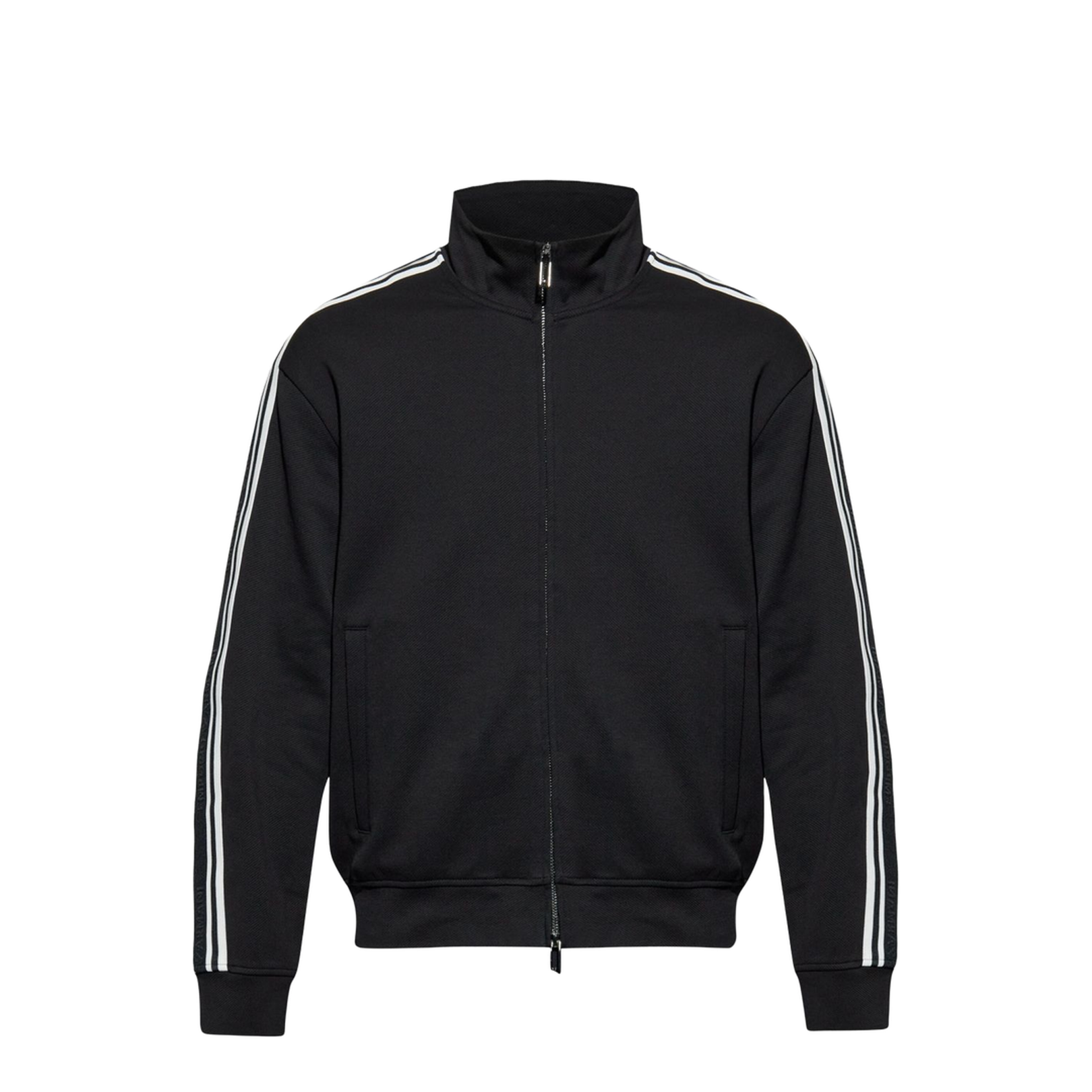 Full-zip Sweatshirt in Jersey with Logo Bands