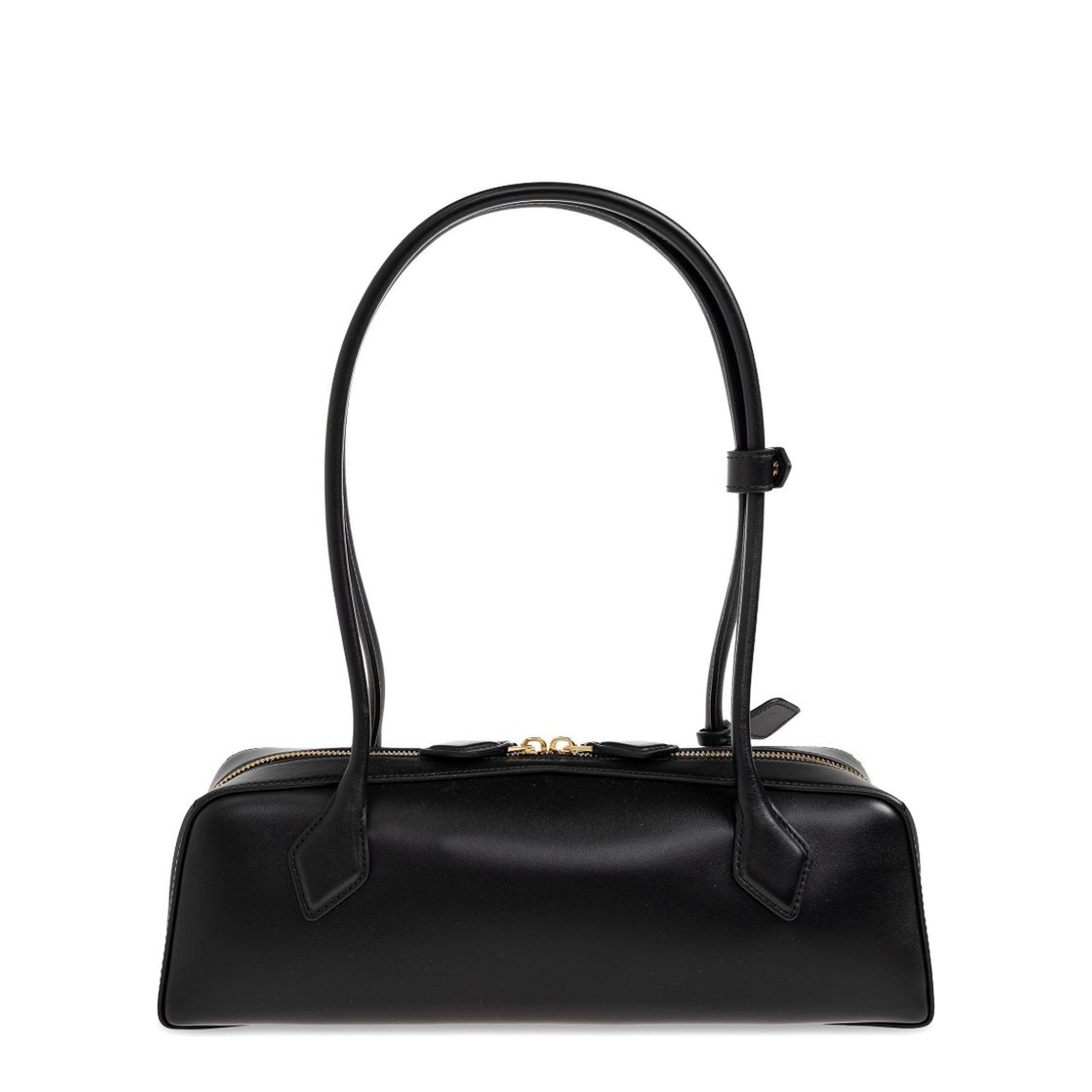 Le Teckel Medium Nubuk Shoulder Bag - Brown/Gold